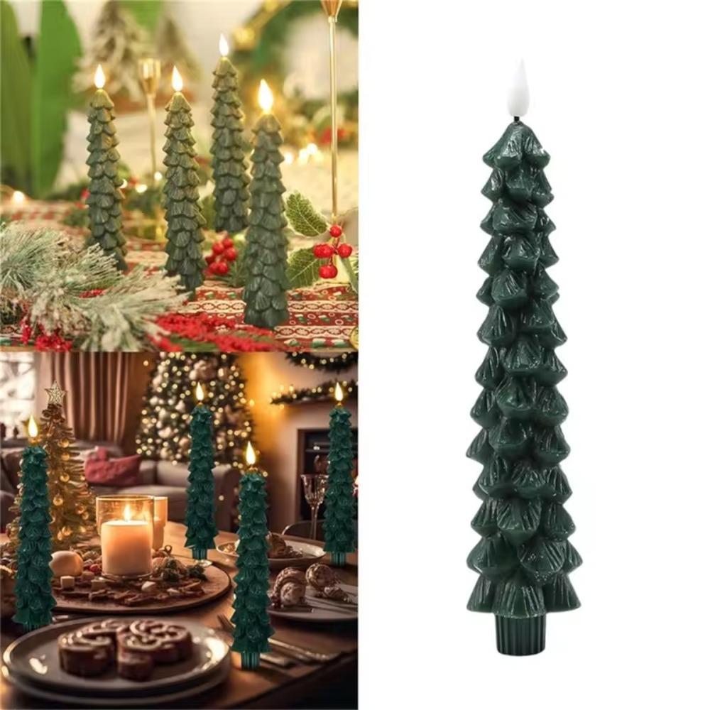 Flameless Christmas Tree LED Candles Battery Operated Atmosphere Lamp Electric Candle Light Dinner