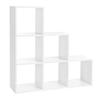 Stair Shelf Bookcase Step Shelf With 6 Cubes Ladder Shelf Room Divider Cube Shelf Freestanding Office