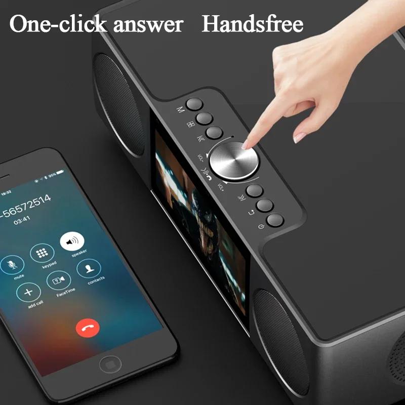 Видео Bluetooth-динамик Домашний кинотеатр K-Song Record Sound Музыкальная система с AUX USB TF Будильник FM-радио LED Дисплей 8000 мАч