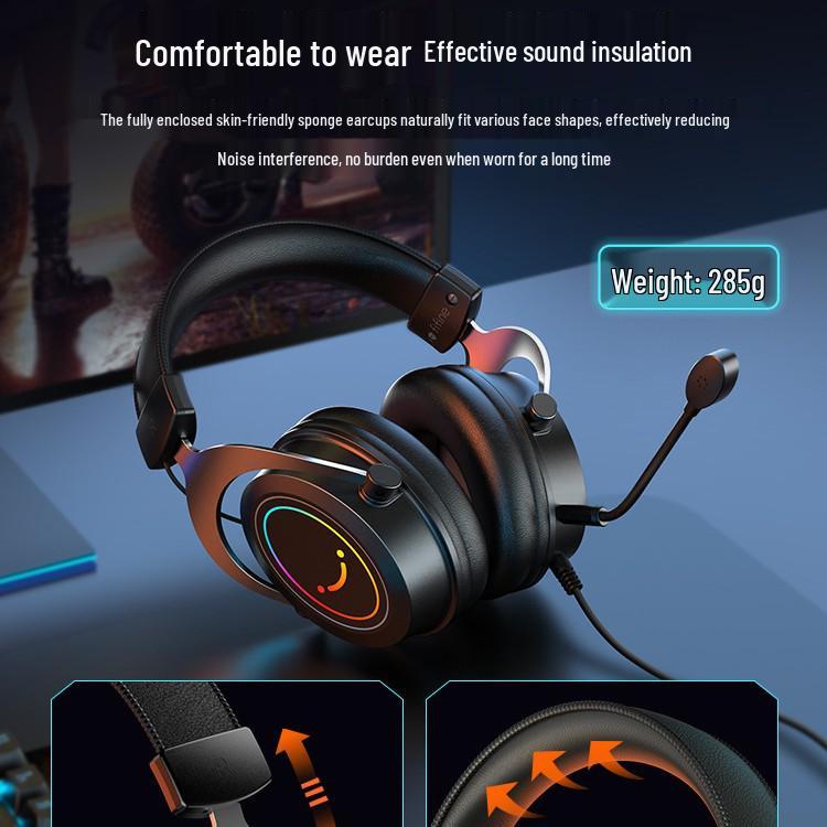 Игровая гарнитура Fifine H3 E-Sports, полноразмерная, проводная, для компьютера, телефона, прямых трансляций и мониторинга