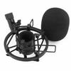SUNMON SM58 Microphone Shock Mount Holder with Foam Windscreen, Vibration and Noise Absorbing, Pop Filter, Ideal for SM58-LC and SM58-CN Dynamic Micro