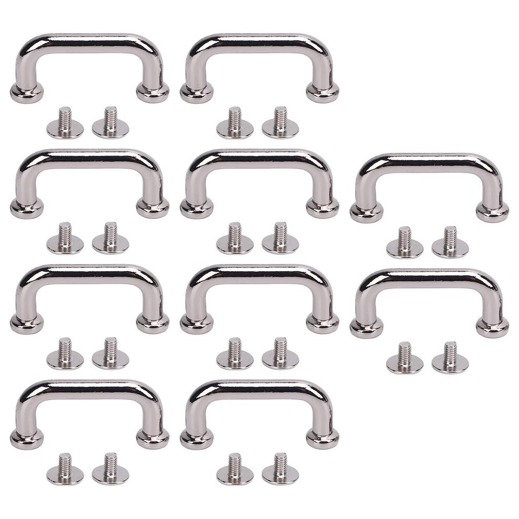 10 наборов пряжек-мостов квадратные плоские цилиндрические из цинкового сплава для кожевенного ремесла 21,8x10,5x4,3 с 5,5 мм