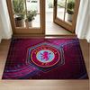 Aston Villa Football Design Crystal Velvet Rug Soft Decorative Mat for Bedroom Entrance