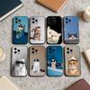 Крутой милый кот Чехол для телефона Для iPhone 16,15,14,13,12,17,Pro Max,Plus Силиконовый Черный Чехол