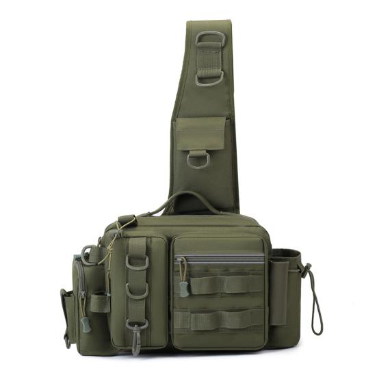 Рыболовная поясная сумка большой вместимости, рыболовная поясная сумка с держателем для удилища