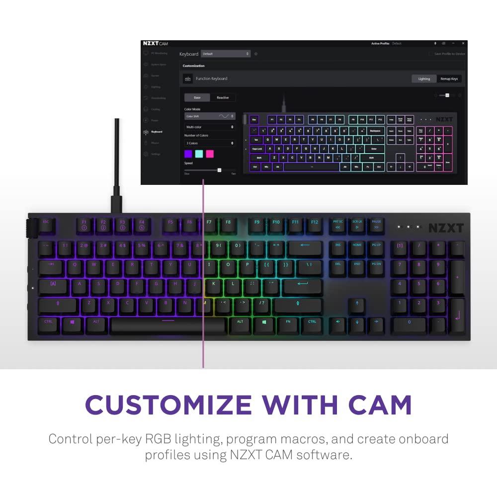 NZXT FUNCTION MINITKL Gaming Black KB593 Keyboard, KB-175US-BR