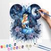 Набор для рисования маслом «Золушка в ночном замке» Disney, Декор для дома, Ручная работа, Подарок для поклонников принцесс, Синий фэнтези-арт, Набор «Раскрась по номерам»