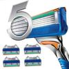 4Pcs/lot Professional Shaving 5 Layers Razor Blades Compatible for Gillettee For Men Face Care