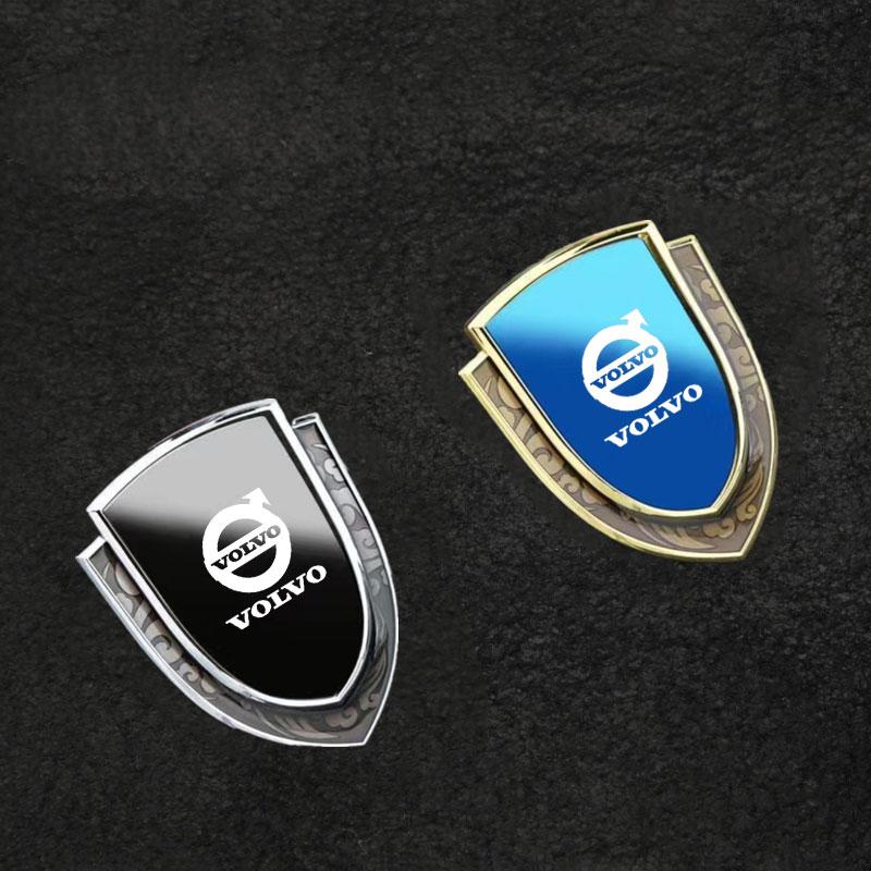 Car Metal Shield Emblem Car Side Fender Body Trunk Emblem Badge Logo Sticker For Volvo xc60 xc90 v40 v60 v50 s60 Car Accessories JO2