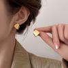 Серьги-гвоздики геометрические из серебра 925 пробы для женщин Матовые Универсальные Офисные Украшения Подарок на вечеринку