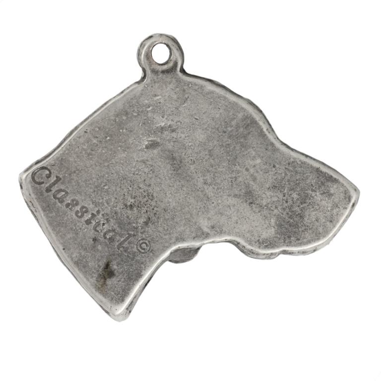Weimaraner, Grey Ghost - Silver-plated Key Ring with Dog, Handbag Decoration, Backpack Pendant by Art-Dog Brand