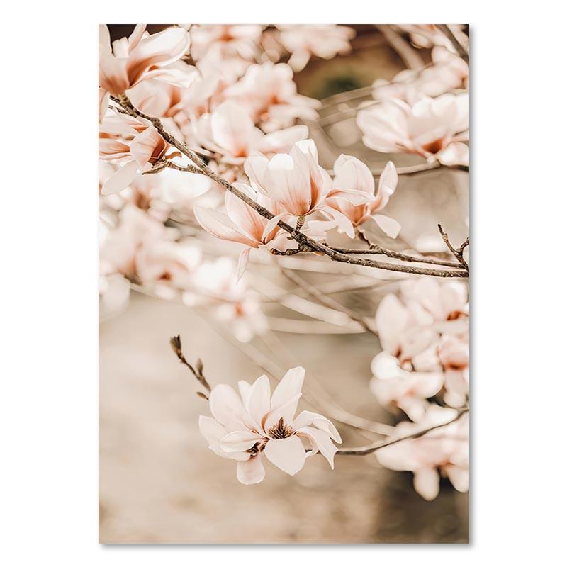 Скандинавский бежевый цветок, трава, холст, картина, пейзаж, картина, минималистичный настенный художественный постер, пейзажный принт, современный декор для дома, комнаты