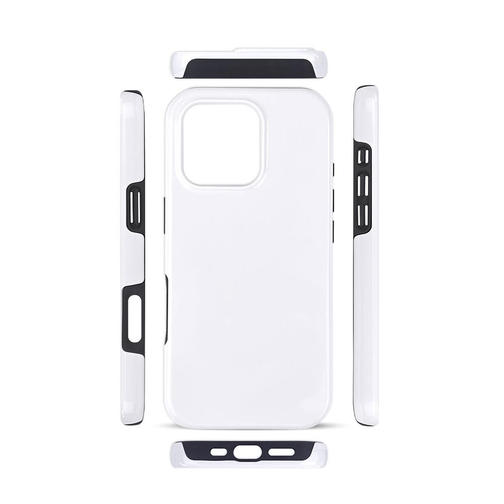 5 шт./уп. Чехол из ТПУ+ПК для iPhone 16 Pro, 3D сублимационная заготовка, глянцевая накладка для телефона