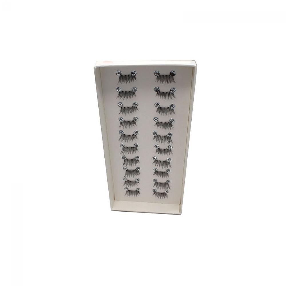 10 Pairs Cosmetic Makeup Tool Black Natural Fake Half Corner False Eyelashes Mini