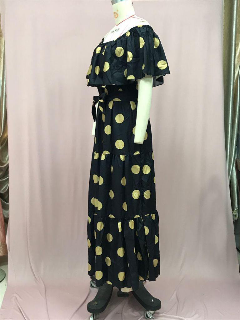 European & American Gradient Print Strapless Swing Dress for Women 2025