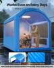 VEVOR Inflatable Paint Booth, 3 x 2.6 x 2.6 m, Inflatable Spray Booth with 550W Powerful Blower and Air Filter System, Round Roof