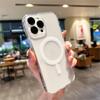 Магнитный Оригинальный Прозрачный Чехол Для iPhone 17 16 15 14 Plus 13 12 mini 11 Pro Max 16E 17E Funda Для Magsafe Прозрачная Крышка