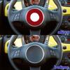 Bright Red Carbon Fiber Steering Wheel Center Sticker For Fiat 500 2012 2013 15