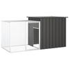 3155527 vidaXL Hutch Anthracite 200x91x100 Cm Galvanized Steel