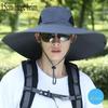 Outdoor Men's Summer UV Protection, Face Covering, Travel Sun Hat, Fishing Fisherman Hat, Sun Hat, Large Eave Sun Hat