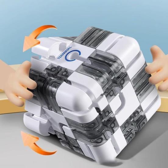 1/2 шт. 3D Головоломка Лабиринт Куб Головоломка 3x3 Лабиринт с перекатывающимся шариком Снятие стресса Тренировка логического мышления Ручной лабиринт с бусинами Обучающая игрушка