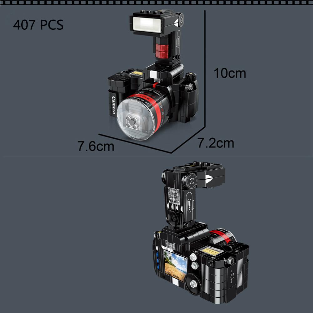 Классическая цифровая камера Модель Мини Кирпичные игрушки для мальчиков Взрослый Сборка Дизайн Блочные наборы Классическая коллекция Проектор Подарок на вечеринку