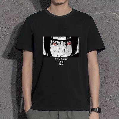 Аниме Наруто Футболка с круглым вырезом мужская хлопковая футболка с рисунком Футболки Летние топы с коротким рукавом Sonic мужская одежда