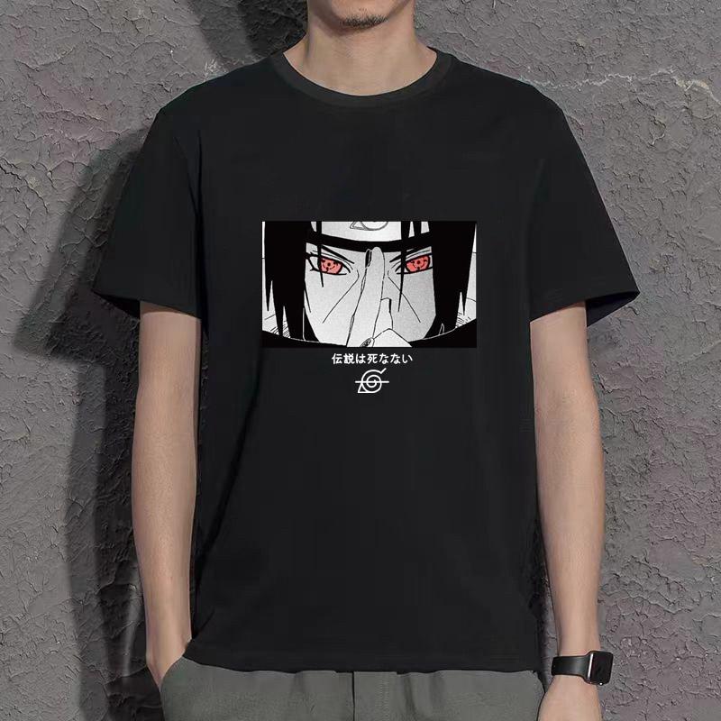 Anime Narutos Round Neck Tshirt Men's Cotton T Shirt Cartoon Tees Summer Sonic Short Sleeve Tops Men Clothing