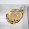 [New] K18 Fire Opal/Diamond OV Pendant Top [f5-3]