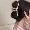 Трехцветный зажим-коготь с бантом «Лесная Девушка» - Модный женский аксессуар для волос 2023
