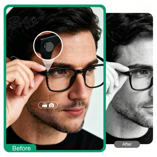 LED Indicator Light Cover Camera Privacy for Meta Smart Glasses, Signal Friendly Dimmable Interference Sticker with Snap And Slide Design, Easy