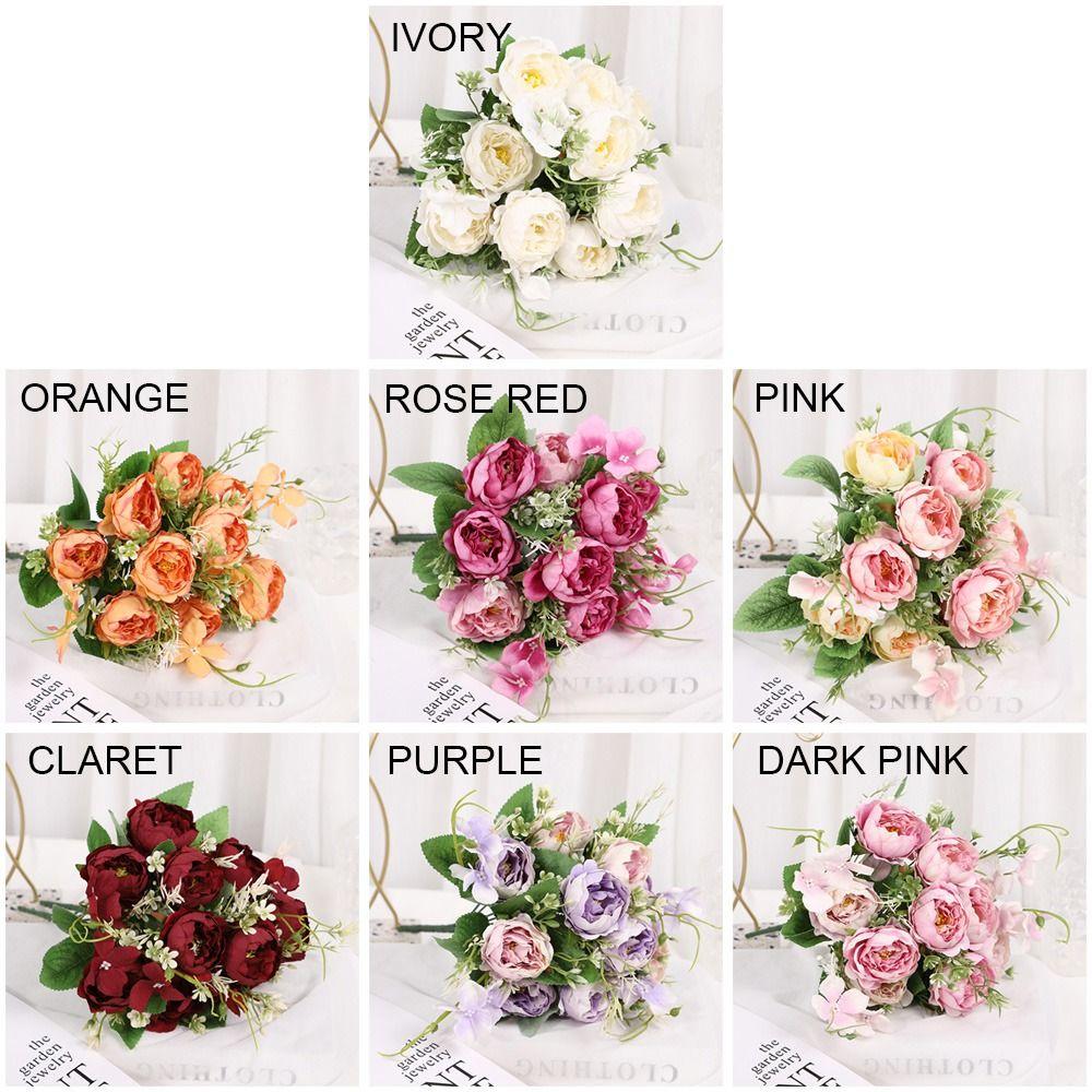 Wedding Florals DIY Peony Flower Fake Flower Imitation Silk Flower Artificial Flowers