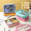 Lunch Box Containers Stainless Steel Bento Box For Adults With 4-Compartment Snack Tray, Leak-Proof Soup Bowl, Dishwasher Safe