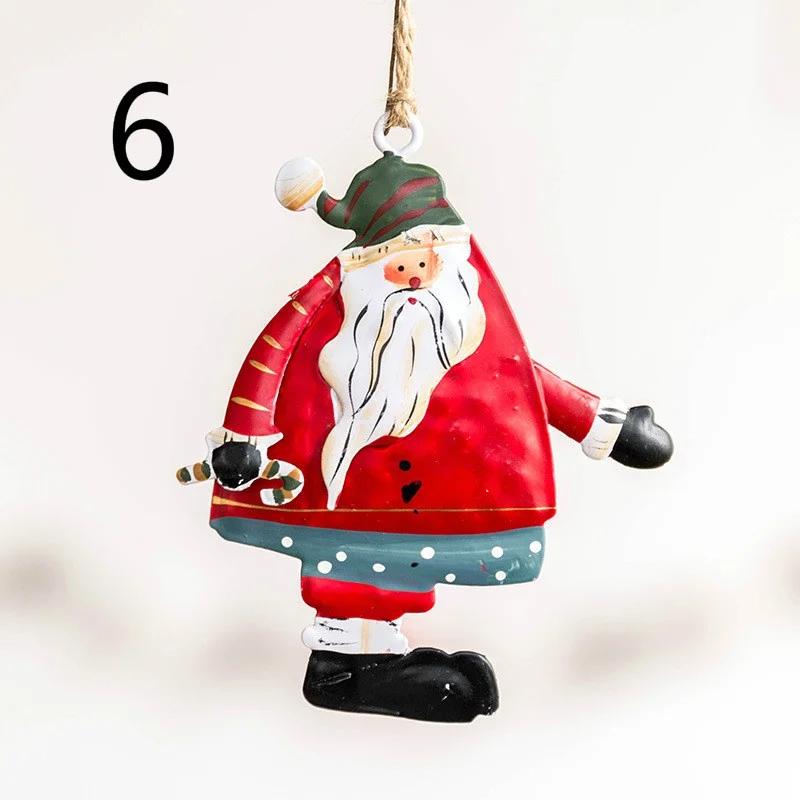 Украшения для вечеринки Подарочный рождественский кулон Рождественская елка Кукла Подвесные металлические украшения DIY Рождественский день Санта-Ангел Клаус