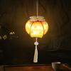 Team Building Art Project Spring Festival Lantern DIY Material Kit, Light Up Handmade Persimmon Shaped Song Dynasty Style Fabric with Tassel