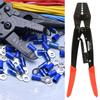 HX 10 Carbon Steel Crimper Ratchet Terminal Crimper Pliers 1.25 10mm  AWG10 6 Red Handle