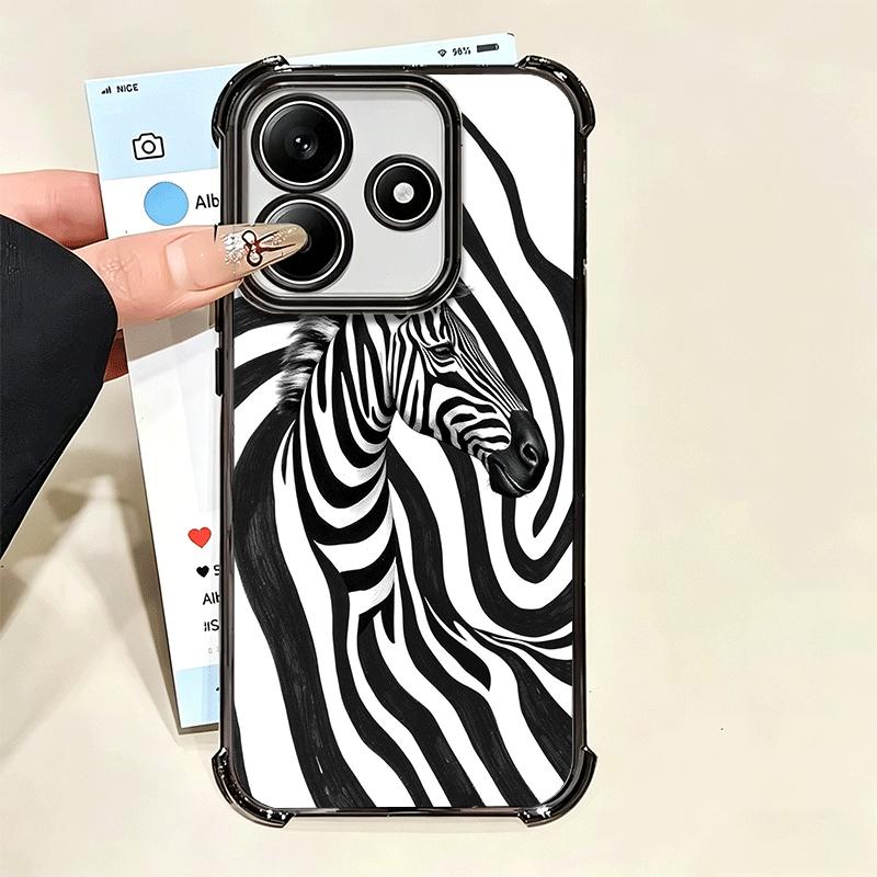 Черно-белый чехол для телефона с принтом зебры, мягкий, для Xiaomi Poco X7 X8 Pro Max X6 X5 X3 F8 Ultra F7 M8 M7 M5S Redmi 15C 15A 15 14C 13C 1