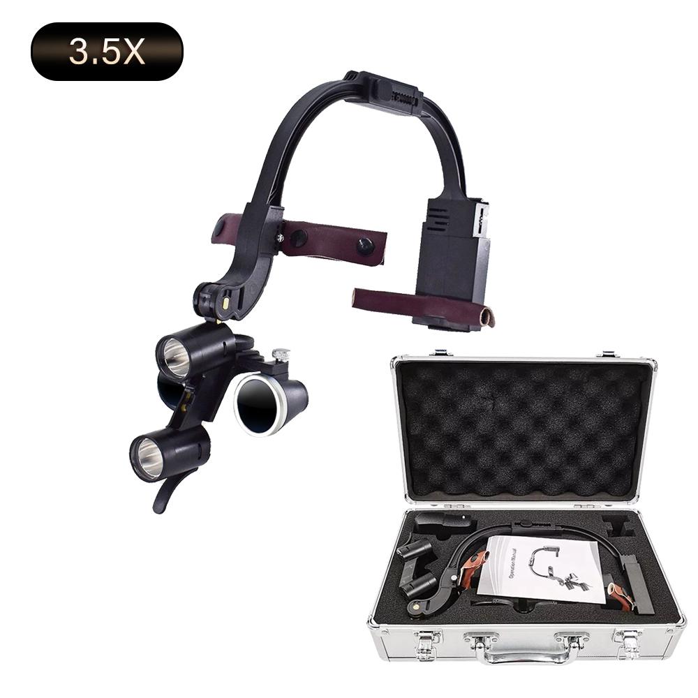 Niceden Стоматологическая 5 Вт светодиодная налобная лампа Стоматологическая увеличительная лупа 2.5/3.5X