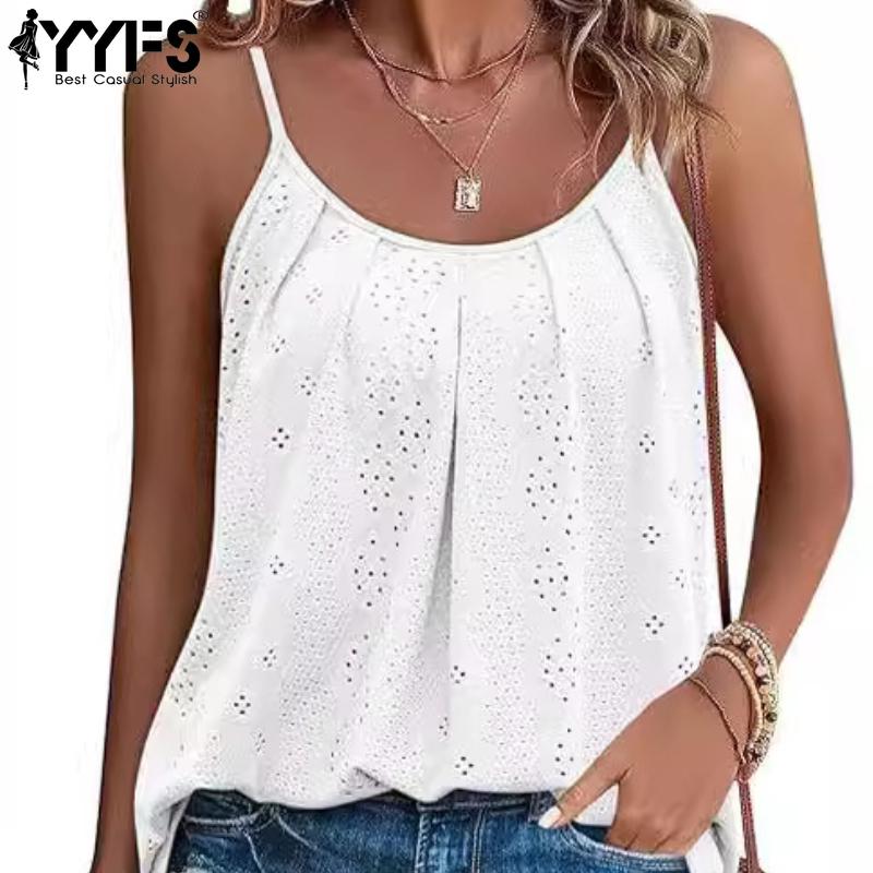 YYFS Женская мода повседневная летняя весна однотонная без рукавов с принтом на подтяжках блузки и рубашки