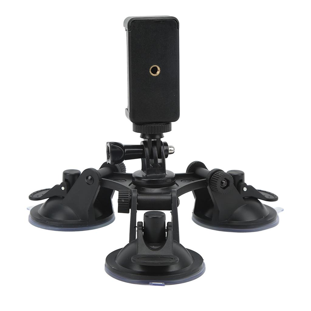 Tripod Suction Cup Holder Strong Adsorption Car Triple Suction Cup Mount for Action Cameras Mobile Phones