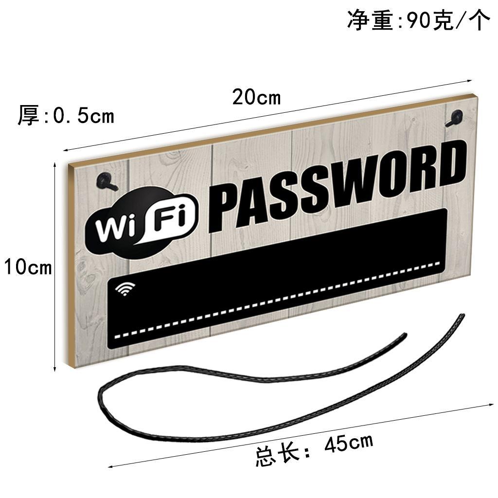 Vintage-inspired Wooden Wifi Password Hanging Sign Plaque Chalkboard for Home Hotel Look 20x10cm