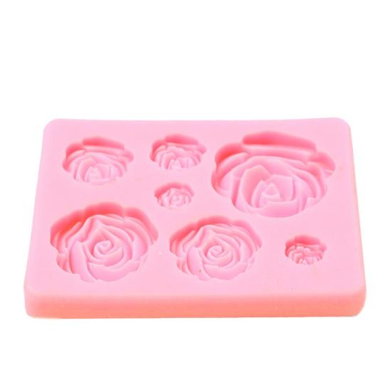 Rose Flower DIY Fondant Silicone Baking Mold Decorating Cake Chocolate Tool