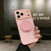 Подходящий чехол для iPhone17promax матовый с fulcrum, полноразмерный, Apple 16, вращающаяся невидимая подставка, магнитный чехол для мобильного телефона
