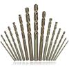 Twist Drill Bits - HSS - Pack of 15 - Hard Metal - Stainless Steel - Wood & Aluminum