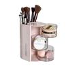 Compartment Cosmetic Holder Rotatable Desktop Storage Box Hair Accessories Organizer  Powder Puff
