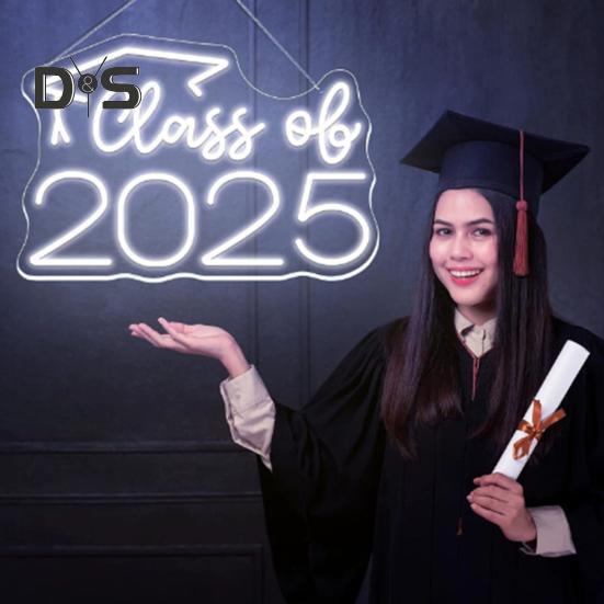 Светодиодная неоновая вывеска Congrat Grad, не мерцает, яркость регулируется, питание от USB, ночник Congrat Graduation Sign