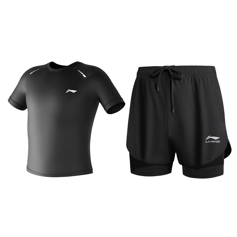 Li Ning Повседневная спортивная одежда Мужская Черный LNYW821-1