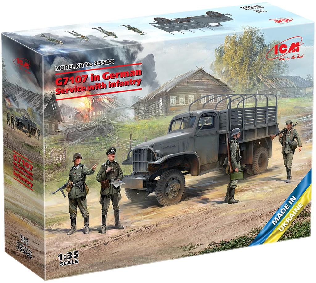 Пластиковая модель пехоты ICM Germany G7107 35588 1/35 с немецким языком