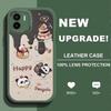 Чехол для телефона из искусственной кожи с милым тортом и пандой для iPhone 15 14 13 12 Pro Max Samsung Galaxy S23 Ultra S20 FE A52 Redmi Xiaomi POCO, мягкий чехол