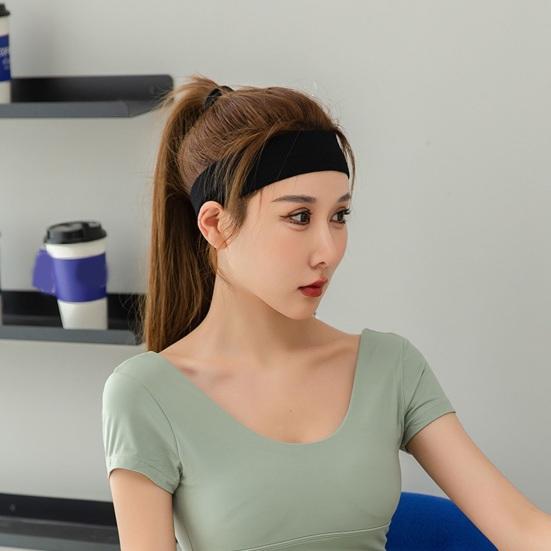 Влагоотводящая повязка на голову, высокоэластичная спортивная женская повязка на голову для тенниса, баскетбола и баскетбола